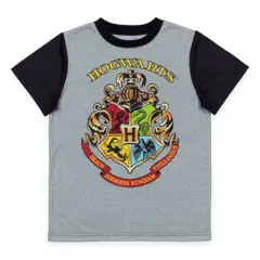Harry Potter Hogwarts Little Boys Pajama Shirt Pajama Shorts Set Red / Grey 