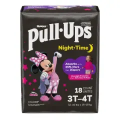Pull-Ups Night-Time Disposable Training Pants Jumbo Pack - 3T-4T - Girl - 18ct