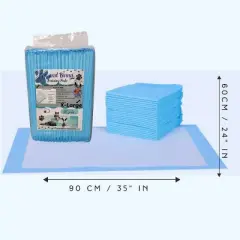 Itopfox 20 Pcs Blue Pee Pads, 6-Layer, Ultra Absorbent, Leak-Proof, Quick-Dry, for Dogs, Cats, Rabbits, Chinchillas & Small Pets
