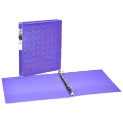 Avery Luxe Collection Durable Holographic 3 Ring Binder, Customizable View Cover, 1 Inch Round Rings, 1 Holographic Violet Binder (03226)
