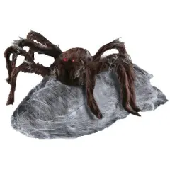 Tekky Toys  Jumping Spider Light-Up Animated Halloween Decoration - 33 in - Brown
