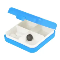 Unique Bargains 4 Grids Single Layer Pill Case 1Pc