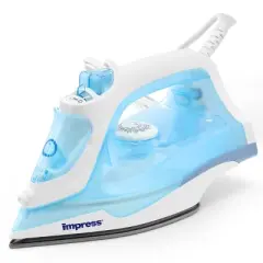 Impress Mid-Sized Spray Steam and Dry Iron in Blue with Nonstick Soleplate