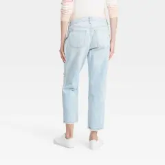 Under Belly Cropped Vintage Straight Maternity Jeans - Isabel Maternity by Ingrid & Isabel&trade; Light Blue