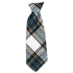 The Worthy Dog Stewart Tartan Plaid Neck Tie Adjustable Collar Attachment Accessory