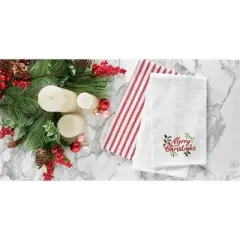C&F Home Merry Christmas Waffle Weave Cotton Kitchen Towel