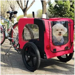 Gulches Pet Strollers: Red Bicycle Pet Cart for Small and Medium Pets