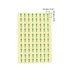 Unique Bargains Industrial Work Inspection Indicator Long Arrow Self-Adhesive Labels 0.5" x 0.4" Green