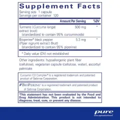 Pure Encapsulations Curcumin 500 with Bioperine - Antioxidant Supplement to Support Joints, Tissue, Liver, Colon, and Cellular Health