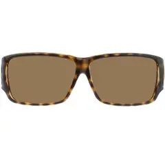 Jonathan Paul Orion Large Designer Fitovers Sunglasses in Cheetah/Polarized Polarvue Amber Brown - Frame(Width:140mm/Height:43mm)