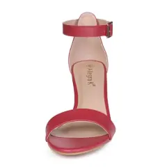 Allegra K Women's Ankle Strap Kitten Sandals