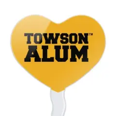 Towson University Tigers Alumn Heart Love Cupcake Picks Toppers Decoration Set of 6