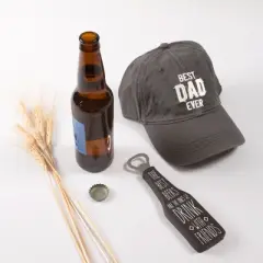 Pavilion Gift Company Man Crafted - The Best Beers Are The Ones We Drink with Friends Magnetic Bottle Opener, Brown 7" Tall