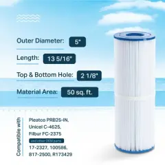 Mist Hot Tub Filter 13 x 5, Replacement Pool Filter