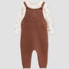 Carter's Just One You&reg;️ Baby Boys' Safari Top & Overalls Set - Brown