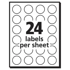 Avery Removable Labels 3/4" Round 1008/PK Neon AST 05474