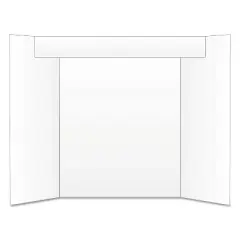 Eco Brites Too Cool Tri-Fold Poster Board 24 x 36 White/White 27367