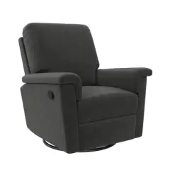 Baby Relax Terrin Swivel Glider Recliner Distressed Faux Leather