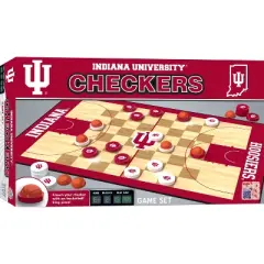 MasterPieces Officially licensed NCAA Indiana Hoosiers Checkers Board Game for Families and Kids ages 6 and Up