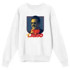 Ted Lasso Led Tasso Men's White Long Sleeve Sweatshirt