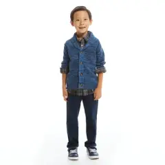 Andy & Evan  Toddler  Boys Multi Colored Marled Toggle Cardigan Set