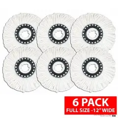 Racxily 6 Pack Replacement Microfiber Mop Head Refill 360&iexcl;&atilde; Spin Easy Cleaning For Mop