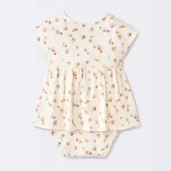 Baby Girls' Costal Ribbed Romper - Cloud Island&trade; White