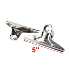 Unique Bargains 2 Pcs 5" Width Stationery Paper File Ticket Binder Clips Clamps