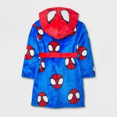 Toddler Boys' Spider-Man Cosplay Hooded Robe - Blue
