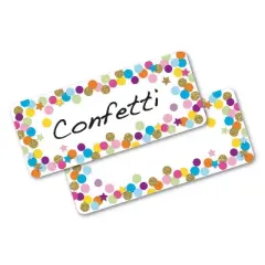 Ashley Productions&reg; Magnetic Die-Cut Small Foam Nameplates & Labels, Confetti, 30 Pieces