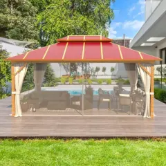 EROMMY 16 Ft. W x 12 Ft. D Aluminum Patio Gazebo