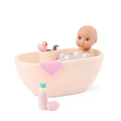 Our Generation Baby Doll Lacy & Bathtime Set Bathtub with Real Water Sounds, Potty & Accessories