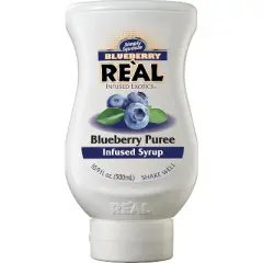 Real Infused Exotics Blueberry Puree Infused Syrup - 6 pack, 16.9 fo