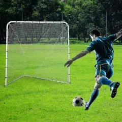 Soozier 6' x 6' Backyard Lacrosse Goal, Folding Lacrosse Net with Steel Frame for Kids, Youth, Adults