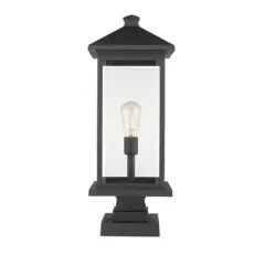 Portland Outdoor Lantern - 1-Light, Dimmable, Wet Rated, 22.5" Tall, Oil Rubbed Bronze