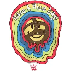 Girl's WWE Mankind Have a Nice Day Rainbow Logo T-Shirt