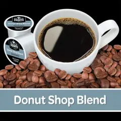 Black Pointe Bay Coffee, Donut Shop Blend, Medium Roast, 42 Count Single Serve Coffee Pods for Keurig K-Cup Brewers