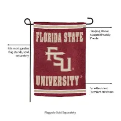 Embossed Suede Flag, GDN Size, Florida State University