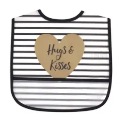 Hudson Baby Infant Girl Waterproof PEVA Bibs 5pk, Latte, One Size