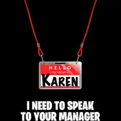 Junior's Design By Humans Karen Halloween Costume I Need To Speak To Your Manager By MonVit T-Shirt