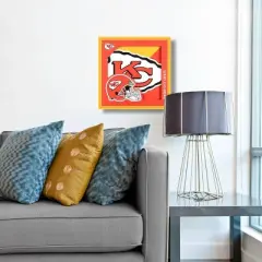 NFL Kansas City Chiefs 3D Logo Series Wall Art - 12"x12"