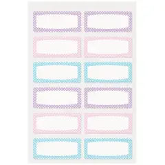 Avery No-Iron Fabric Name Labels, Soft Pastels Preprinted Designs, Handwrite-Only, 2-Pack, 48 Preprinted Labels (22282)