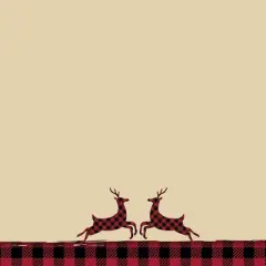 Great Papers! 25ct Buffalo Plaid Reindeer Letterhead Cream: Christmas Stationery Paper, 8.5x11, Matte, Unbound, 25 Sheets, Art & Design