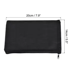 Unique Bargains Canvas Makeup Pencil Travel Organizing Blank DIY Zipper Pouches 4 Pcs 7.9" x 5.5"