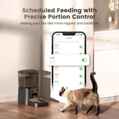 Oneisall PFD-001 PRO Automatic Dog and Cat Feeder, WiFi Cat Food Dispenser with App Control