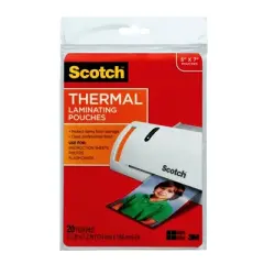Scotch&reg; Thermal Laminating Pouches, 5 mil, 5" x 7", 20 Per Pack, 3 Packs
