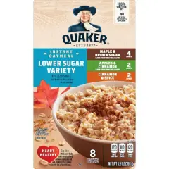 Quaker Lower Sugar Variety Pack Oatmeal - 9.3oz