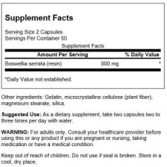 Swanson Herbal Supplements Boswellia 400 mg Capsule 100ct