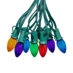 Novelty Lights C7 LED Christmas Smooth Plastic Light Set, (25 Bulbs, 25 Feet)