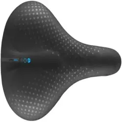Selle San Marco City Gel Saddle - Black 220mm Width Steel Rails Mens
